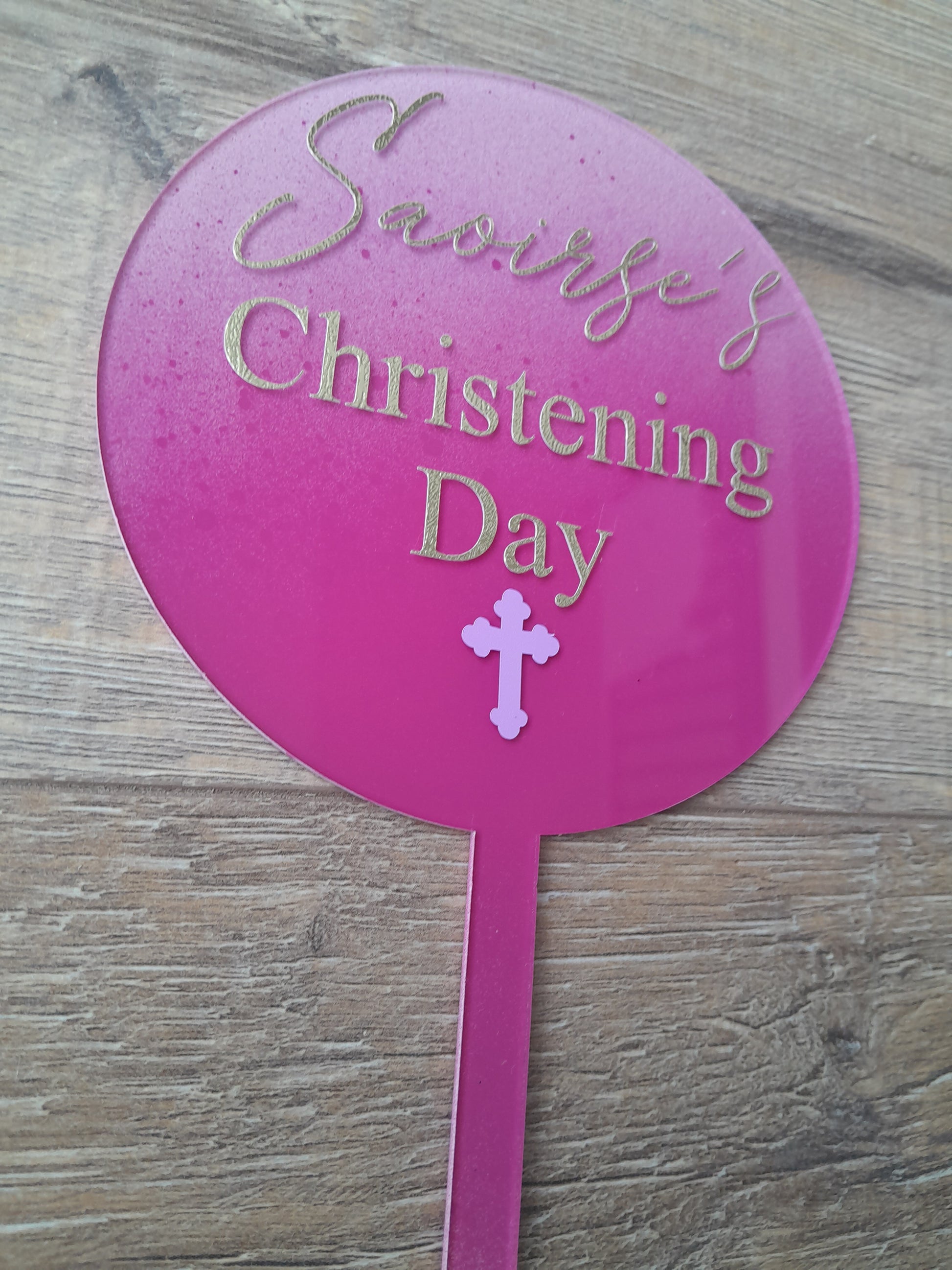 Christening Cake Topper