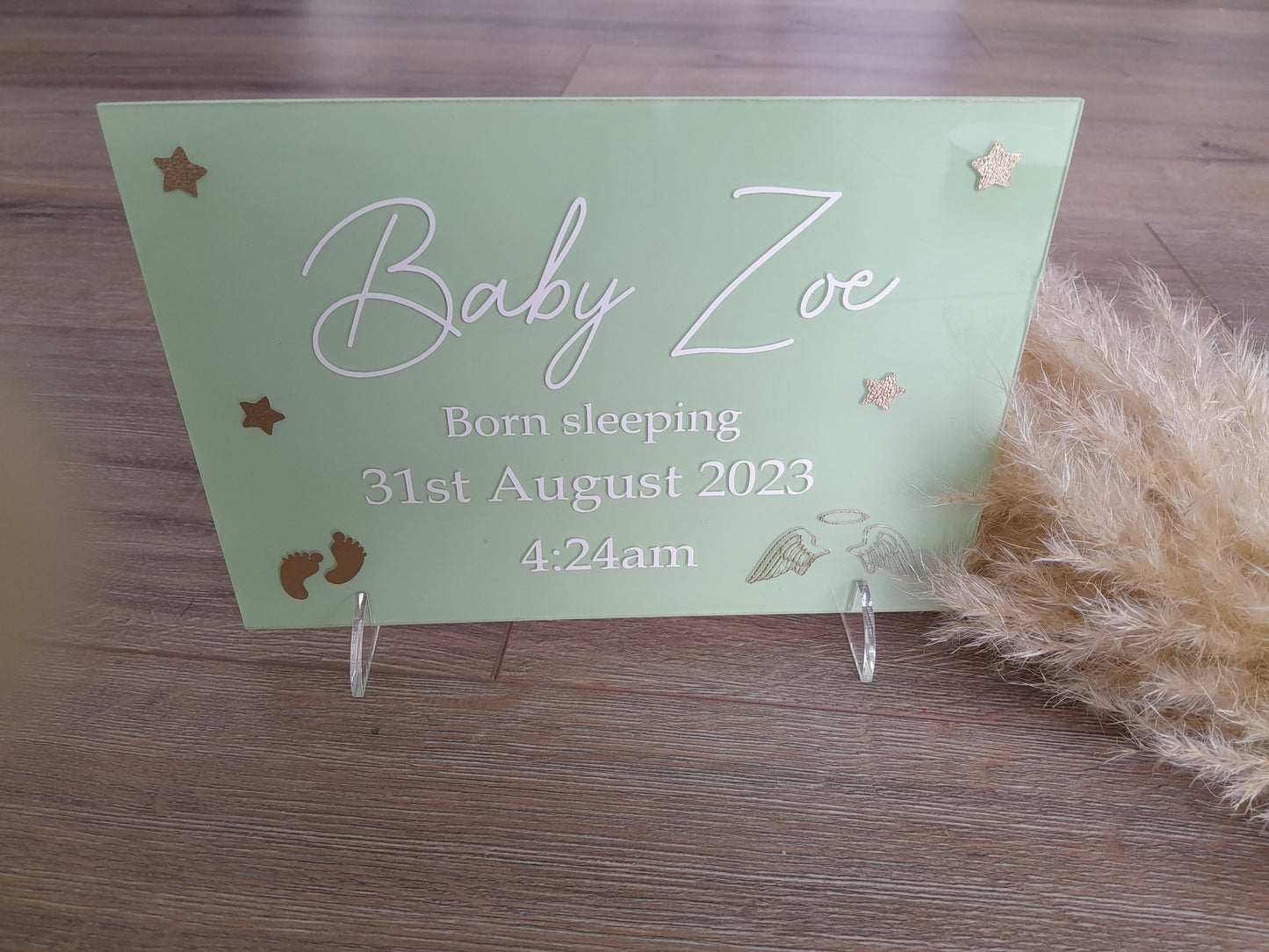 Check out these elegant baby plaques to celebrate the new arrival. This sign displays babies names, date of birth, weight and time and make a lovely new baby gift. 
