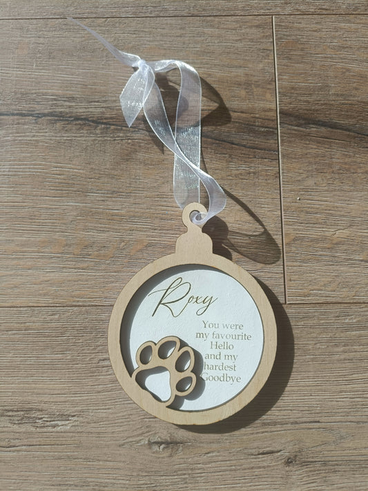 Doggy memorial decoration