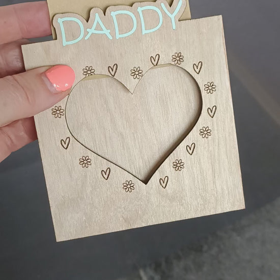 Fathers day fridge magnet made from wood birch ply