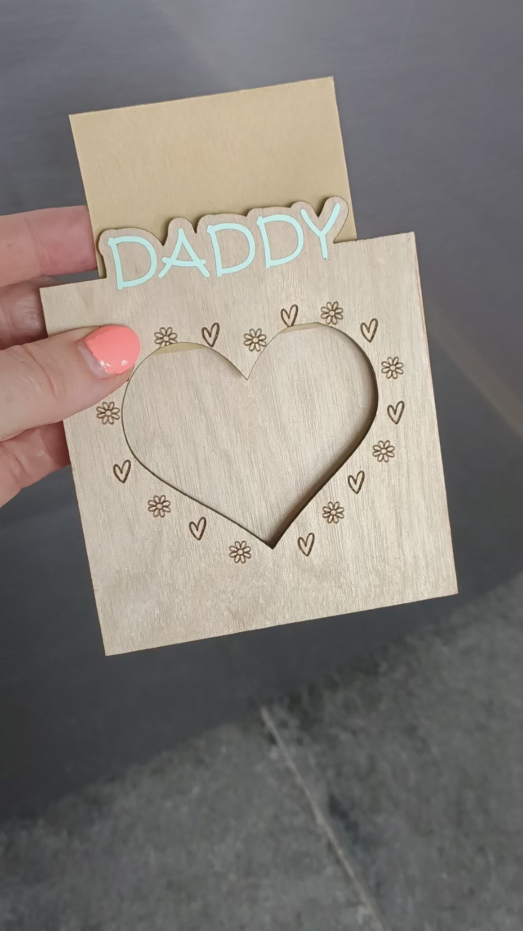 Fathers day fridge magnet made from wood birch ply